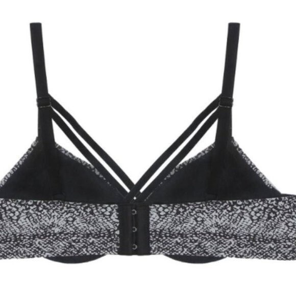 Youmita Snake Print Caged Plunge 34BUnderwireBraw/Small Coordinating Hipster NWT - Picture 10 of 10